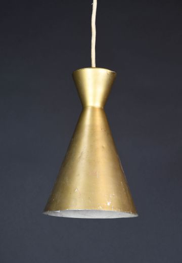Hanging Brass Conical Pendant
