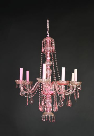 Pink Crystal Chandelier