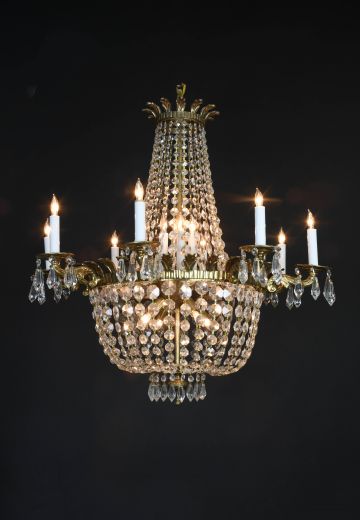 Empire Basket Crystal Chandelier (Small)