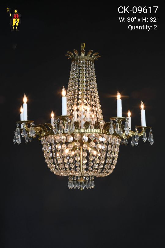 Empire Basket Crystal Chandelier (Small)