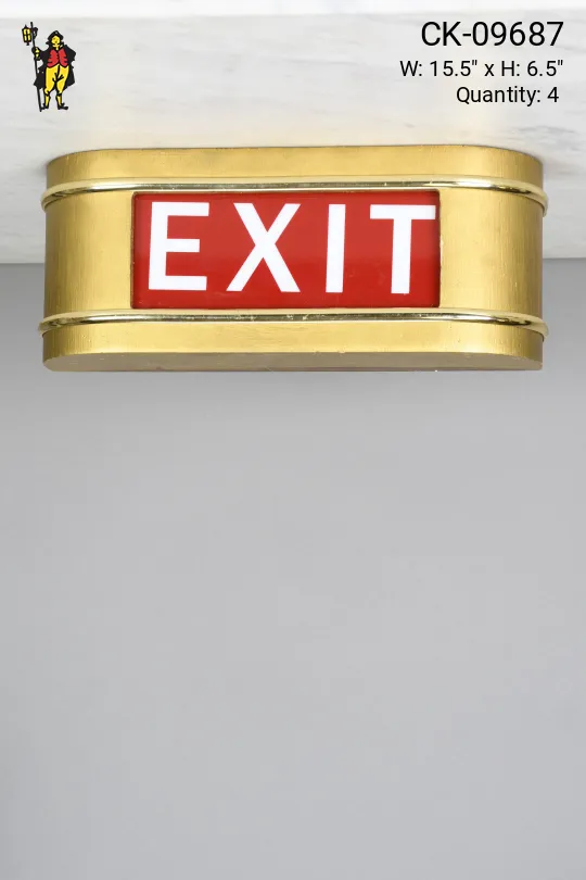 Brass "Exit" Sign