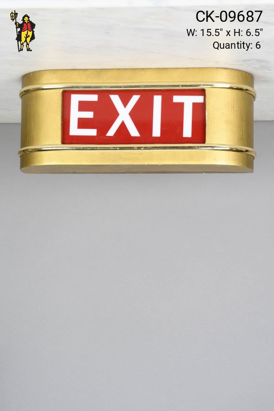 Brass "Exit" Sign