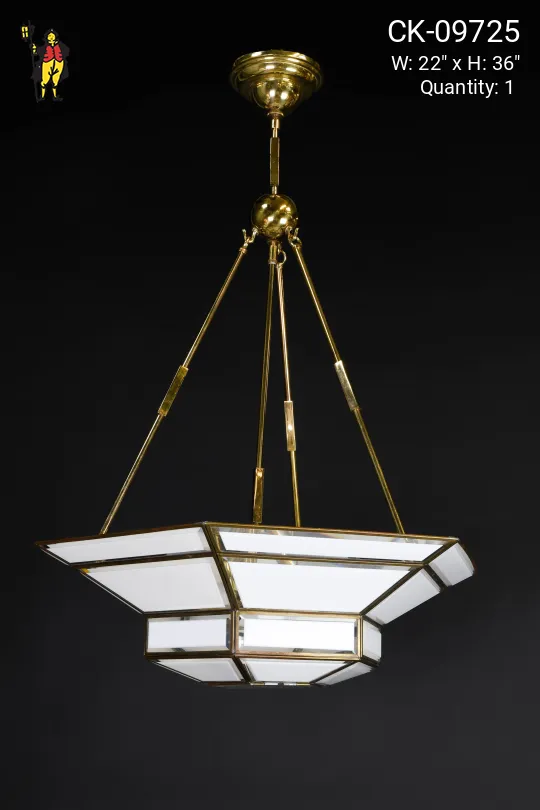 Milk Glass Bowl Chandelier