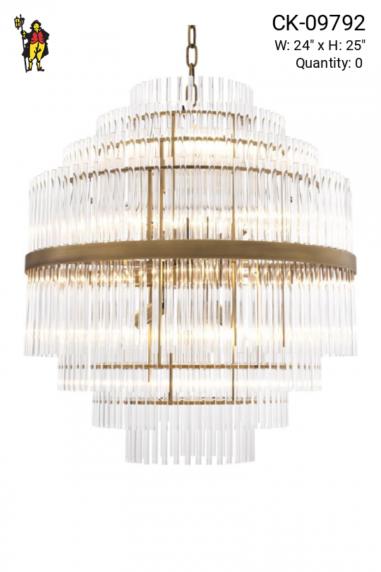 Modern Glass Layer Chandelier