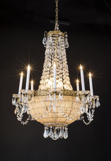 Empire Basket Crystal Chandelier
