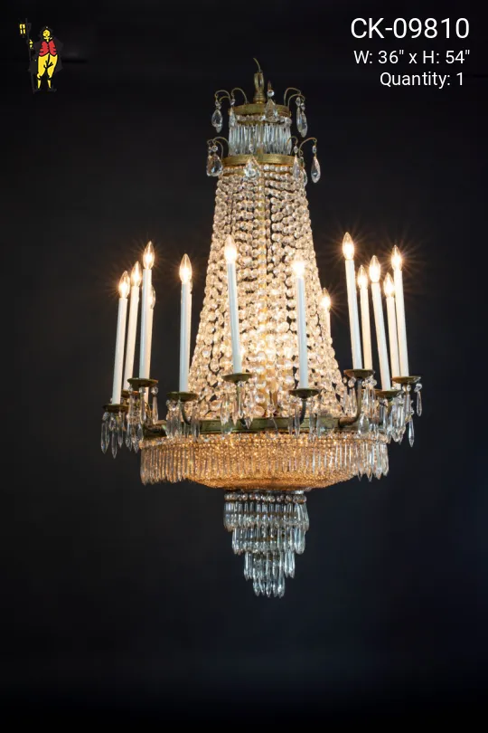 Crystal & Brass Chandelier