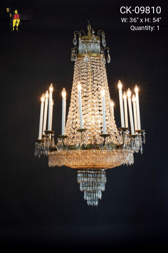 Crystal & Brass Chandelier