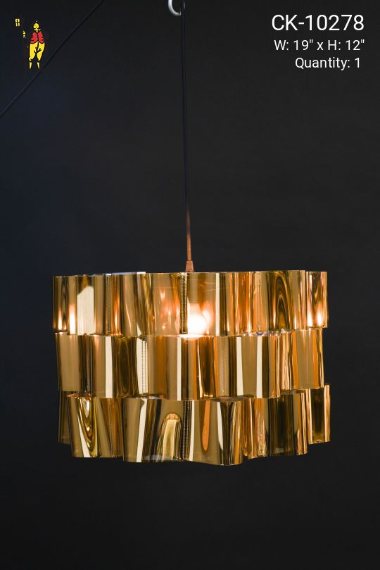 Polished Brass Finished Modern Hanging Pendant