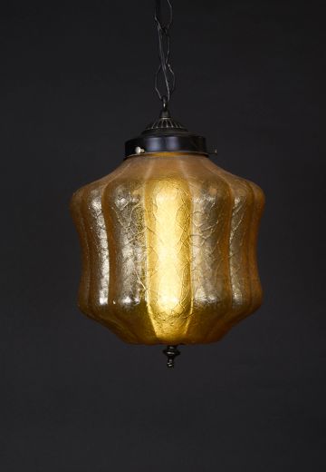 Amber Glass Globe Pendant
