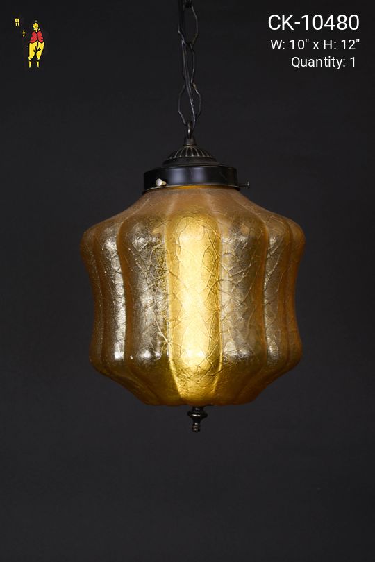 Amber Glass Globe Pendant