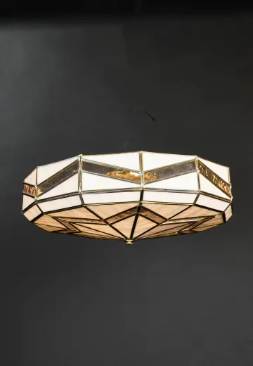 Art Glass Flush Mount Fixture
