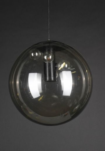 Smoked Glass Globe Hanging Pendant