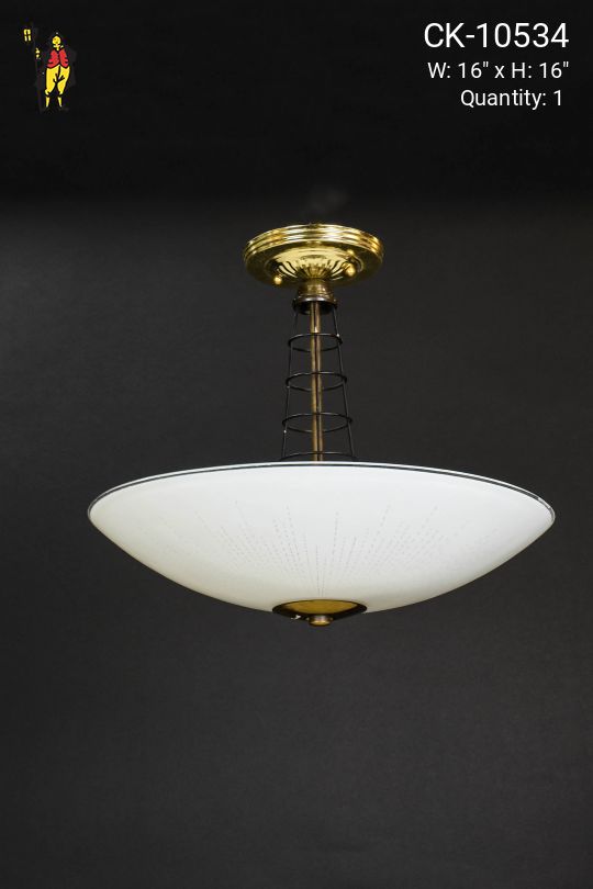 Round Glass Bowl Flush Mount Fixture