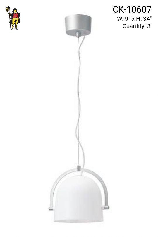 White Adjustable Doome Hanging Pendant