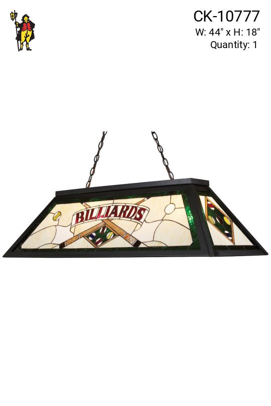 Tiffany Style Bronze Billiards Light