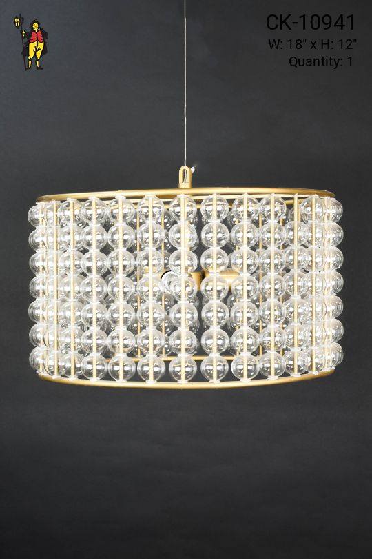 Brass & Glass Modern Hanging Pendant
