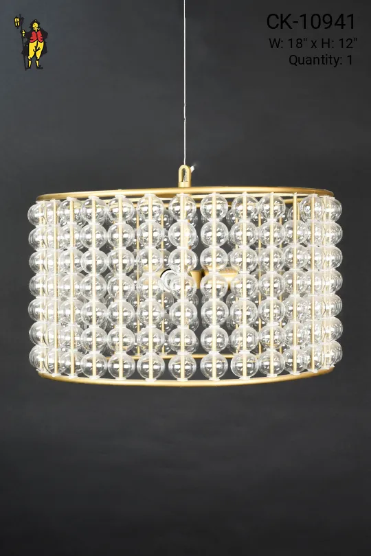 Brass & Glass Modern Hanging Pendant