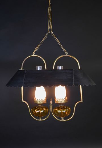 Two Light Oil Hanging Fixture