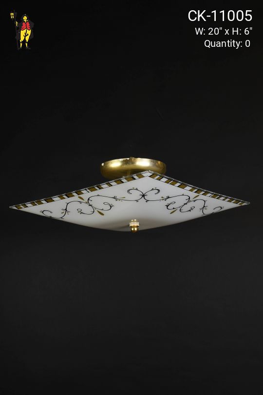 Square Glass Flush Mount Fixture
