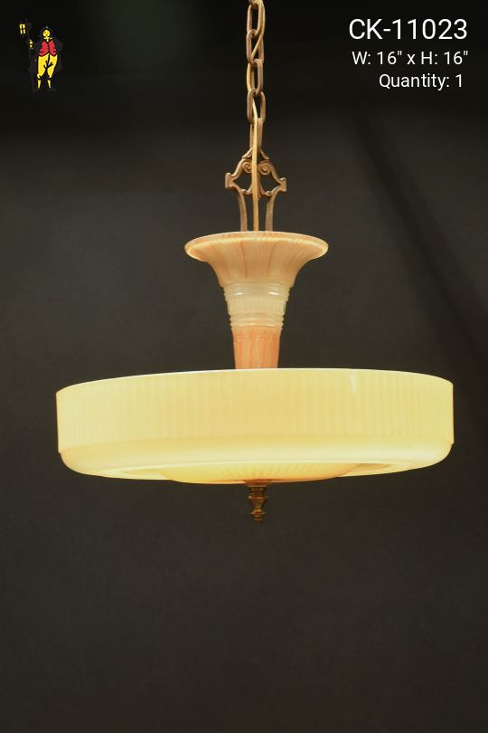 Mid Century Glass Bowl Pendant