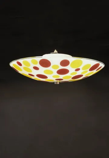 Mulitcolor Glass Flush Mount Fixture
