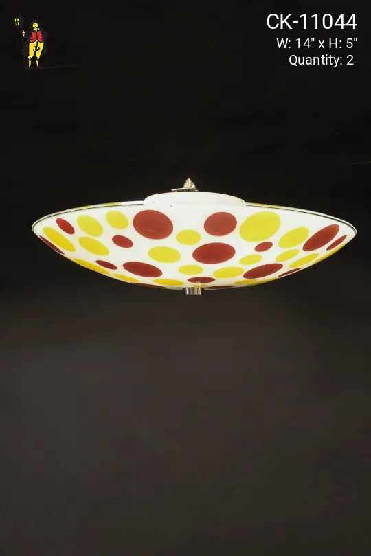 Mulitcolor Glass Flush Mount Fixture