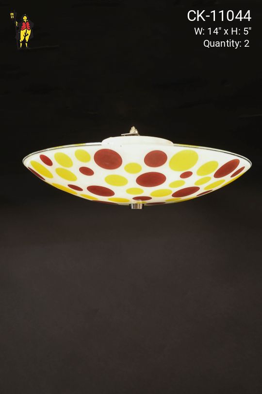 Mulitcolor Glass Flush Mount Fixture