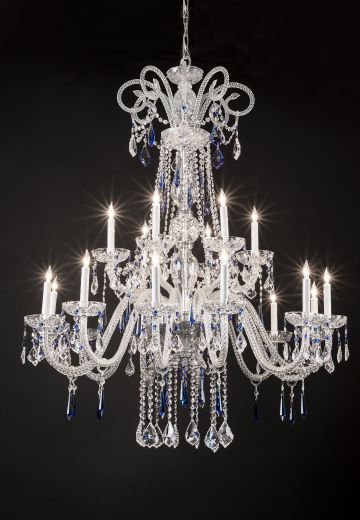 Two Tiered Crystal Chandelier