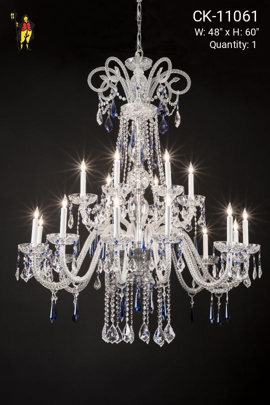 Two Tiered Crystal Chandelier