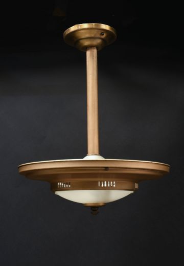 Brass Semi-Flush Hanging Pendant