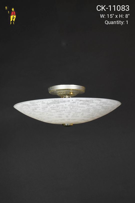 Glass Bowl Flush Mount Fixture