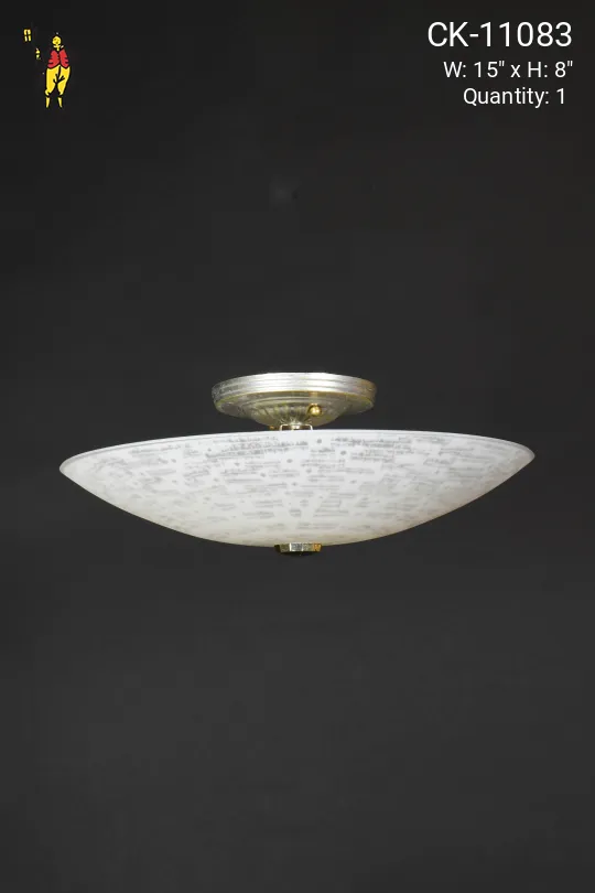 Glass Bowl Flush Mount Fixture
