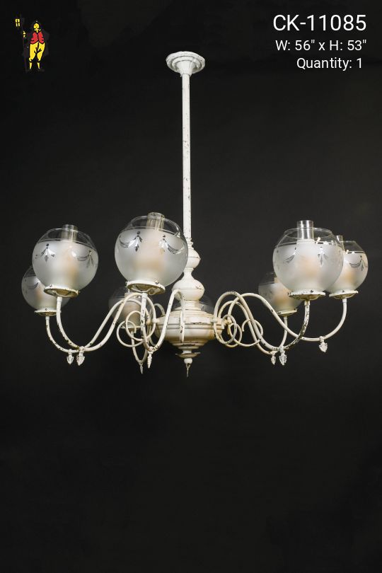 Oversize Eight Light Electrified Oil Style Chandelier
