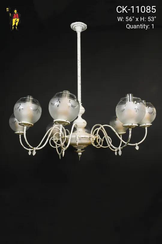 Oversize Eight Light Electrified Oil Style Chandelier