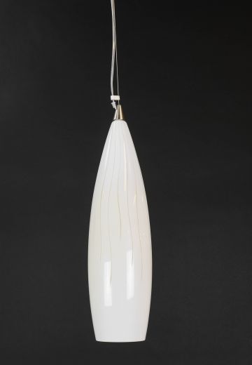 White Modern Glass Hanging Pendant