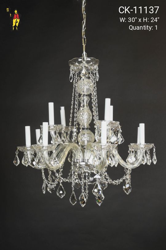 Crystal Twelve Light Chandelier