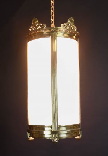 Brass Art Deco Hanging Lantern