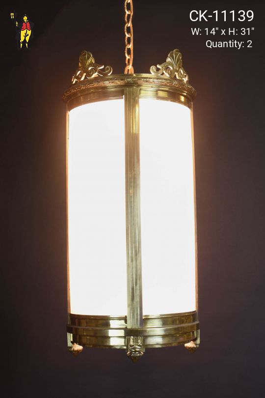 Brass Art Deco Hanging Lantern