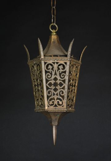 Gothic Brass Hanging Lantern