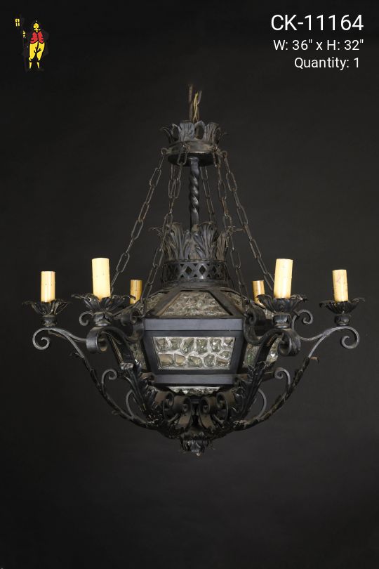 Gothic Iron Six Light Chandelier