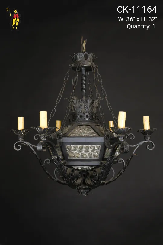 Gothic Iron Six Light Chandelier