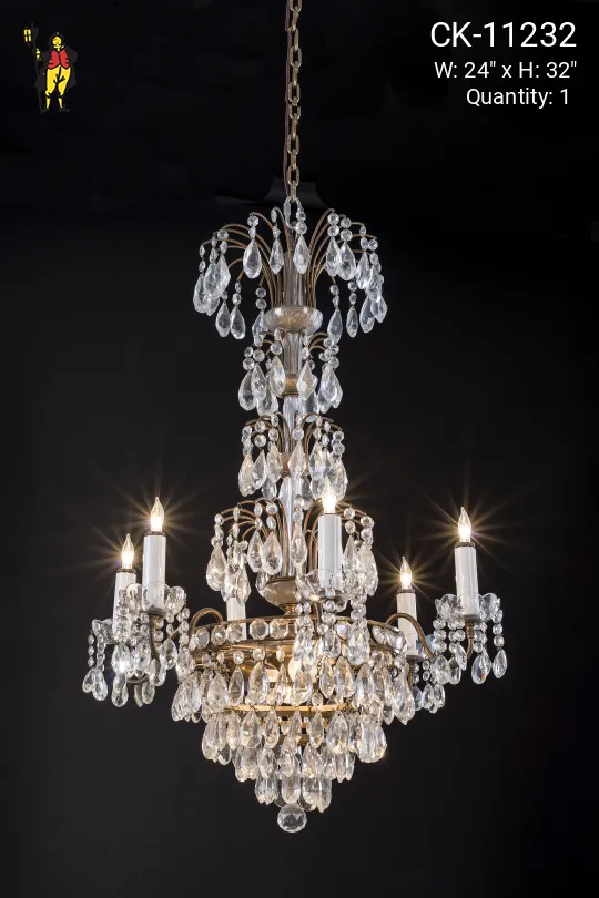 Antique Six Light Chandelier