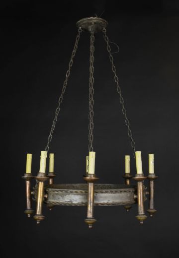 Gothic Bronze Eight Candle Chandelier