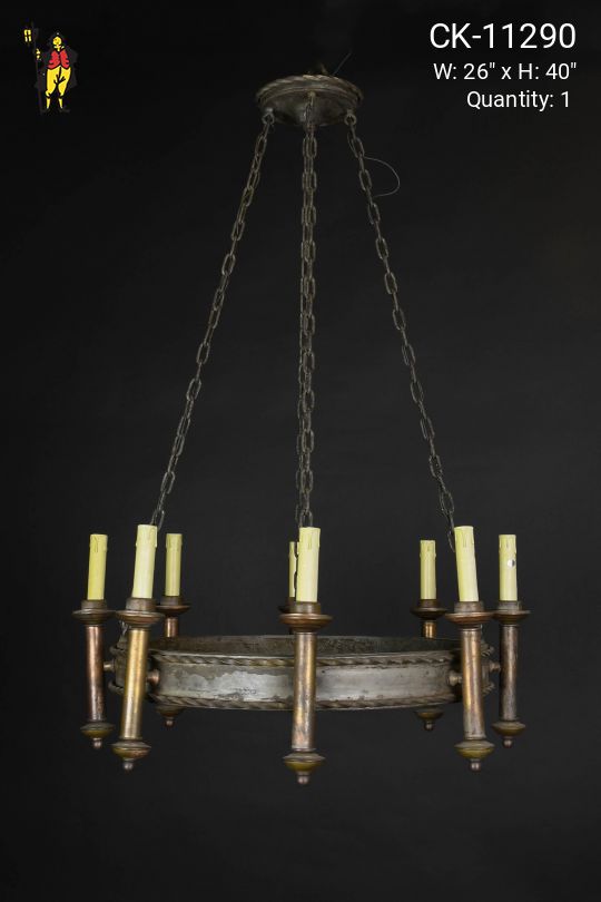 Gothic Bronze Eight Candle Chandelier