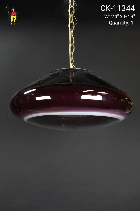 Modern Purple Glass Hanging Pendant