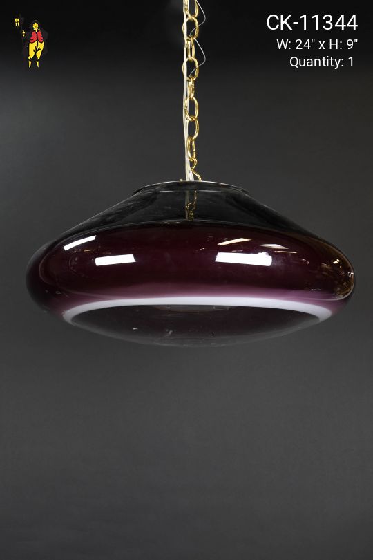 Modern Purple Glass Hanging Pendant