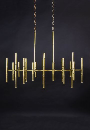 Brass "Bamboo" Hanging Fixture
