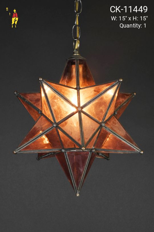 Glass Star Hanging Pendant