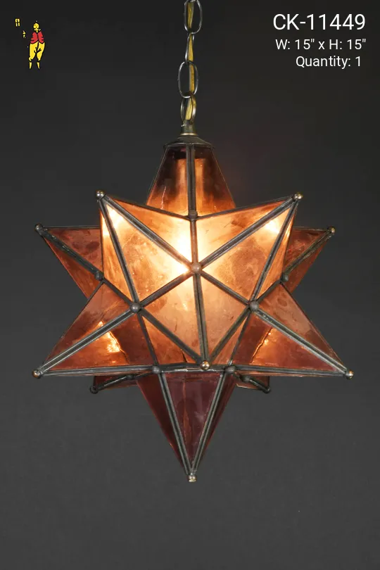 Glass Star Hanging Pendant