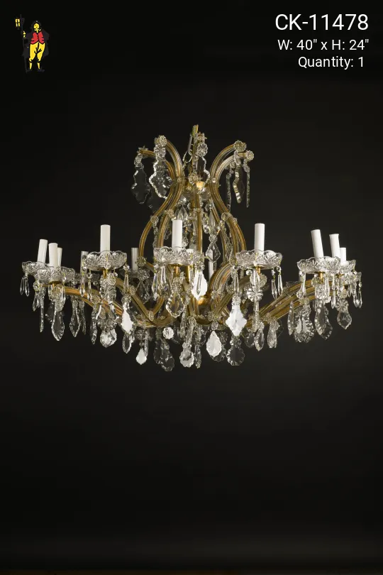 Sixteen Light Crystal Chandelier